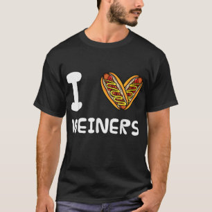 I Love Weiners Hotdogs Frankfurter Wiener Frank Sa T-Shirt