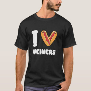 I Love Weiners Hotdogs Frankfurter Wiener Frank T-Shirt