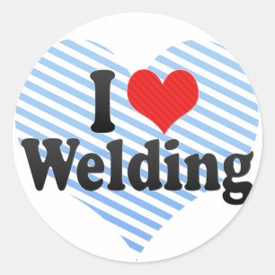 I Love Welding Classic Round Sticker