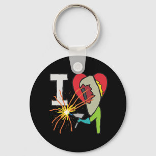 I Love Welding Keychain
