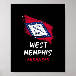 I Love West Memphis Arkansas Splatter Trip Vacatio Poster