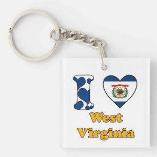I love West Virginia Keychain