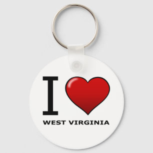 I LOVE WEST VIRGINIA KEYCHAIN