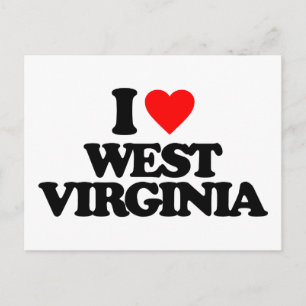 I LOVE WEST VIRGINIA POSTCARD