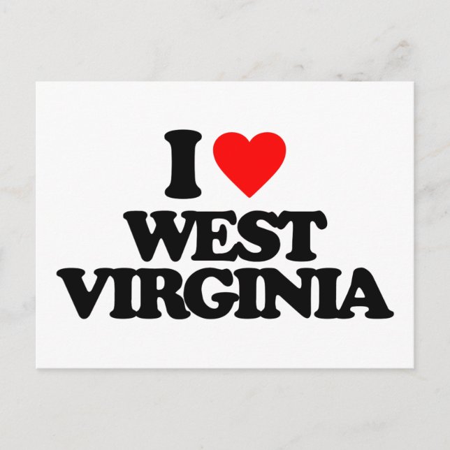 I LOVE WEST VIRGINIA POSTCARD (Front)
