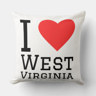 I love West Virginia Throw Pillow