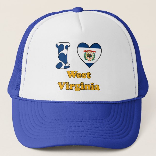 I love West Virginia Trucker Hat (Front)