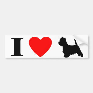 I Love Westies Bumper Sticker