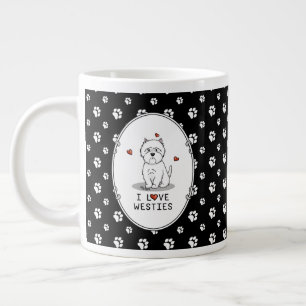 I Love Westies - West Highland White Terriers Cute Large Coffee Mug