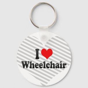 I love Wheelchair Keychain