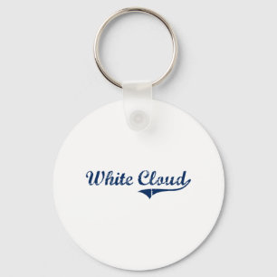 I Love White Cloud Michigan Keychain
