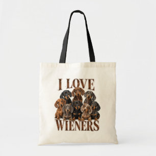 I Love Wieners Tote Bag