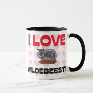 I Love Wildebeests Mug