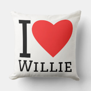 I love willie throw pillow