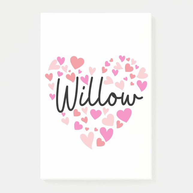 I love Willow Post-it Notes (Front)