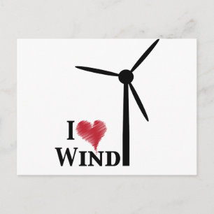 i love wind energy postcard