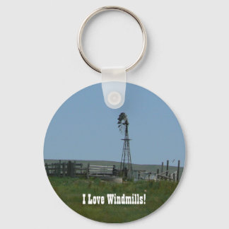 I Love Windmills! Keychain