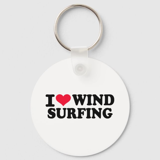 I love Windsurfing Keychain (Front)