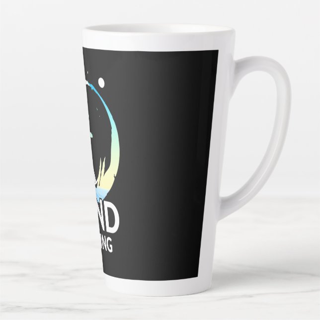 I Love Windsurfing Latte Mug (Right)
