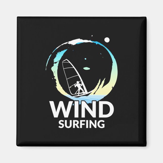 I Love Windsurfing Magnet (Front)