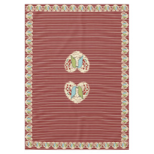 I Love Winter Birds and Berries 60" x 84" Tablecloth