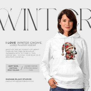 I Love Winter Gnome Unisex Pullover Sweat - shirt 