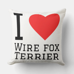 I love wire fox terrier throw pillow