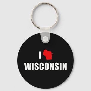 I Love Wisconsin Keychain
