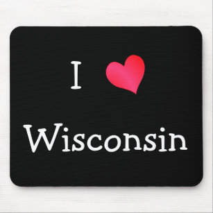 I Love Wisconsin Mouse Pad