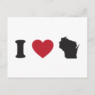 I Love Wisconsin Postcard