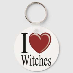 I LOVE WITCHES KEYCHAIN