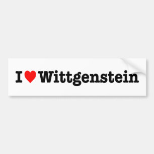 "I LOVE WITTGENSTEIN" BUMPER STICKER