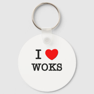 I Love Woks Keychain