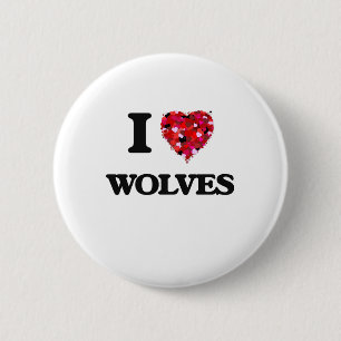 I love Wolves 2 Inch Round Button