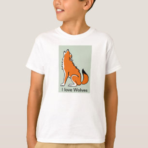 I love WOLVES -Animal graphic - Wildlife T-Shirt