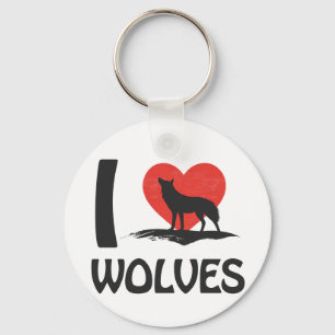 I love Wolves Keychain