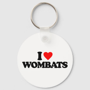 I LOVE WOMBATS KEYCHAIN