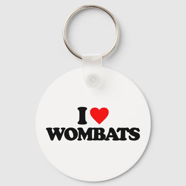 I LOVE WOMBATS KEYCHAIN (Front)