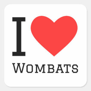 I love wombats square sticker