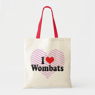 I Love Wombats Tote Bag