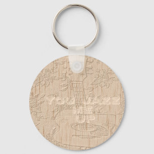 I love wood going brown Hakuna Matata Keychain