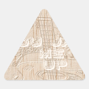 I love wood going brown Hakuna Matata Triangle Sticker