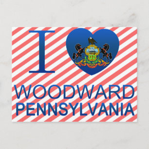 I Love Woodward, PA Postcard