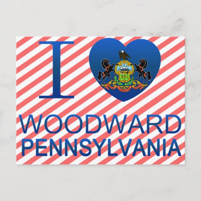I Love Woodward, PA Postcard (Front)