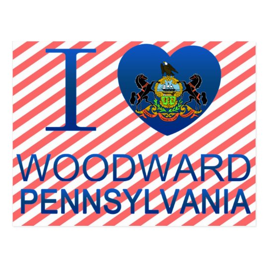 I Love Woodward, PA Postcard