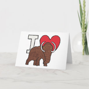 I Love Woolly Mammoths Card