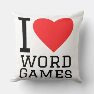 I love word games throw pillow