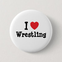 I love Wrestling heart custom personalized