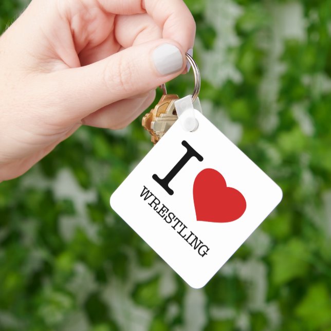 I LOVE WRESTLING KEYCHAIN (Hand)