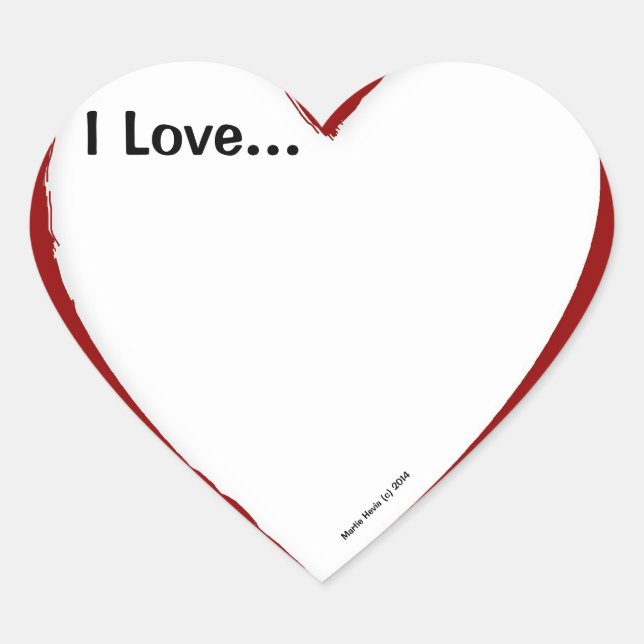 I Love... (Write In) Heart Stickers (Front)